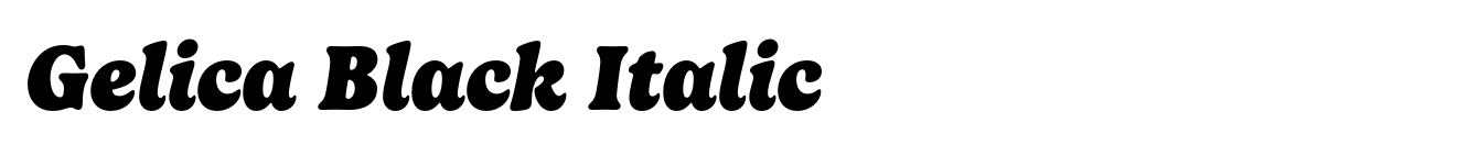 Gelica Black Italic